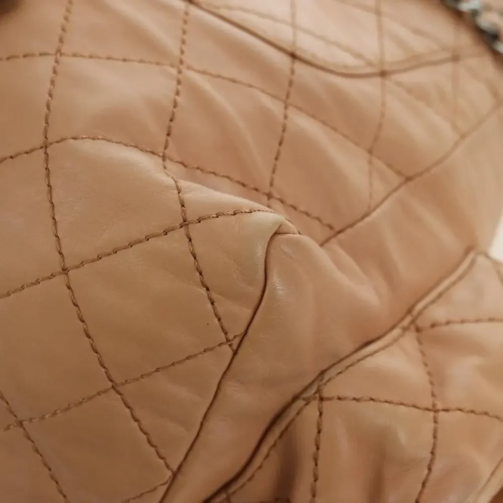 Chanel Matelasse Lambskin Chain Backpack Beige